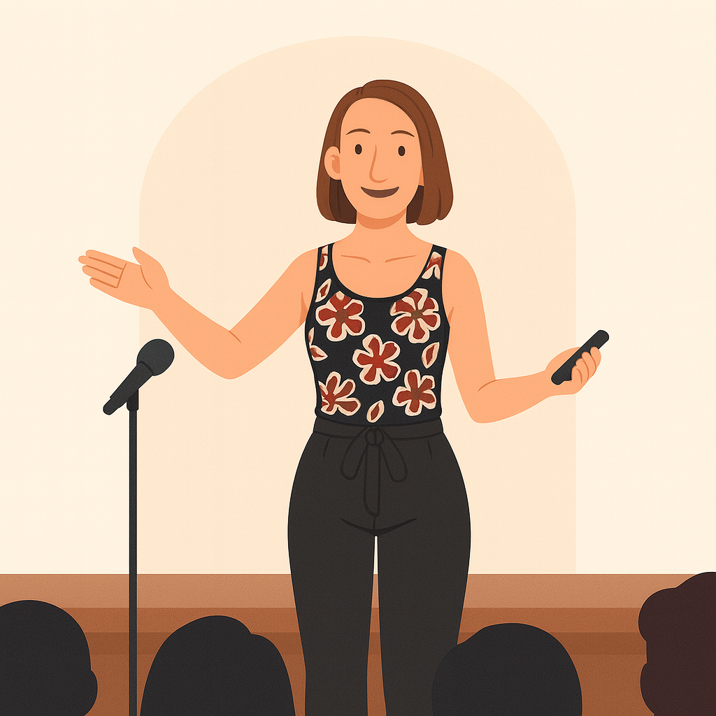 Präsentation auf einer Bühne Präsentation auf einer Bühne